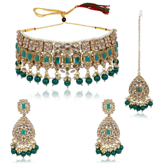 All time favourite green colour neck piece for all occassions