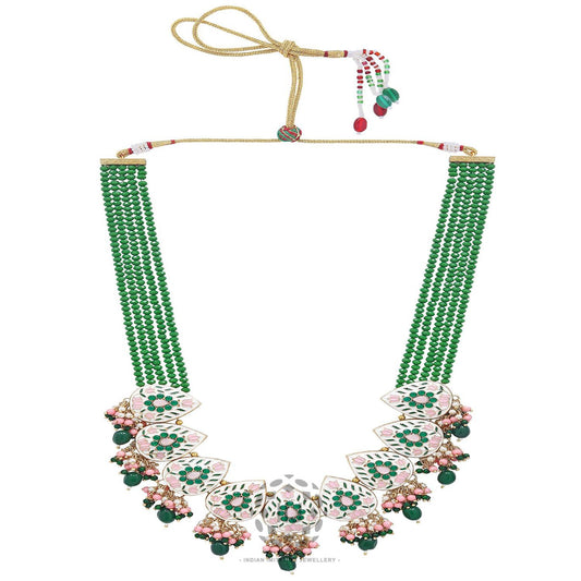 Multi-colour Minakari necklace