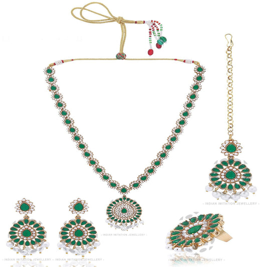 Green Necklace set & ring