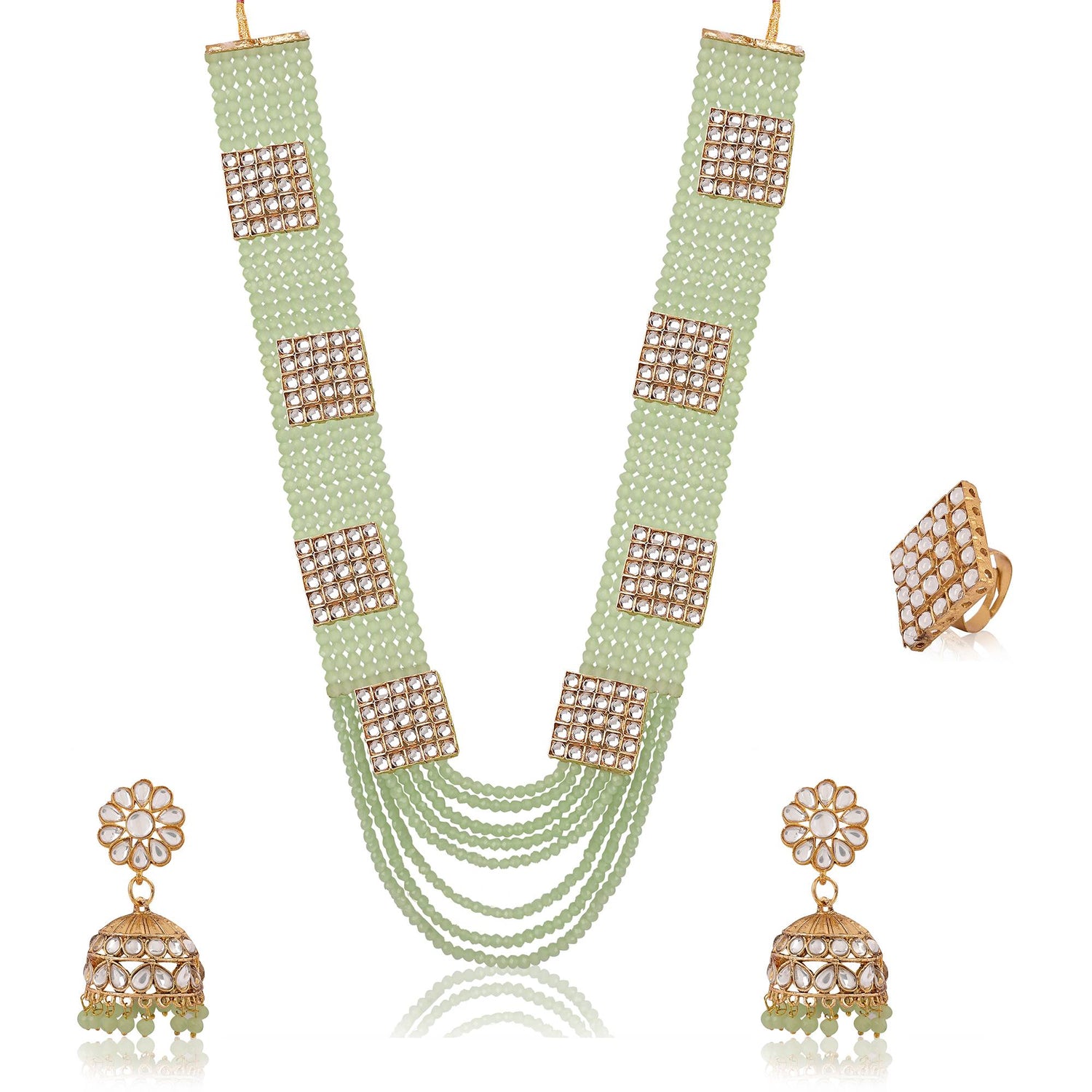 Necklace set with earings and finger ring