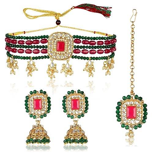 unique patwa set with maroon and green combo