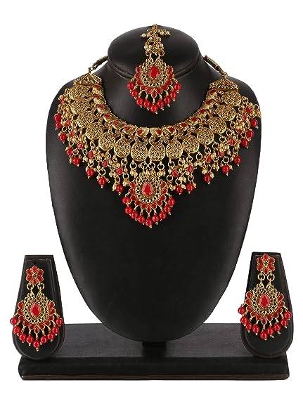High gold plated ruby necklace