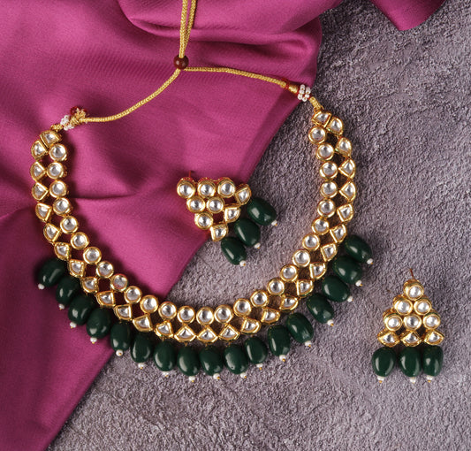Gold Plated Dabbi Kundan Necklace