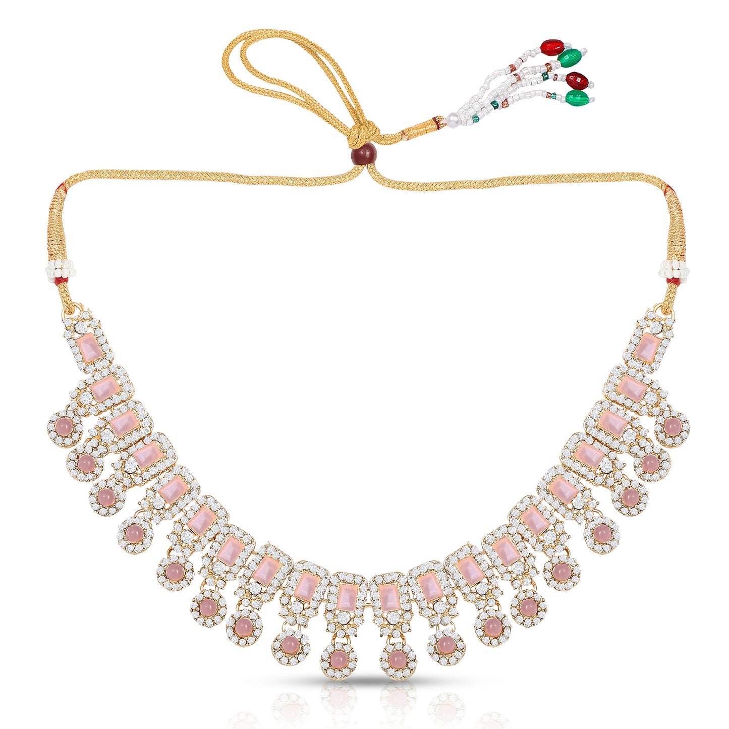 Precious Pink American Diamond Necklace