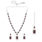 Nita Ambani Styled Wine Color Necklace