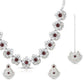 Elegant Wine Silver Necklace