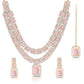 Peach Long Doubled Stoned Necklace