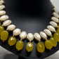 Gold Plated Traditional Yellow color kundan Choker Necklace Jewellery With Earring & Maang Tikka Set For Women And Girls