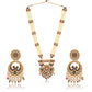 Gold Plated Long Necklace with Traditional Pendant