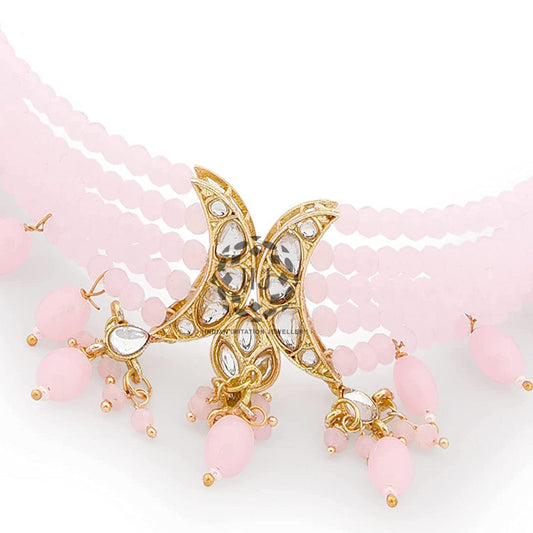 Light Weight Pink Necklace Set
