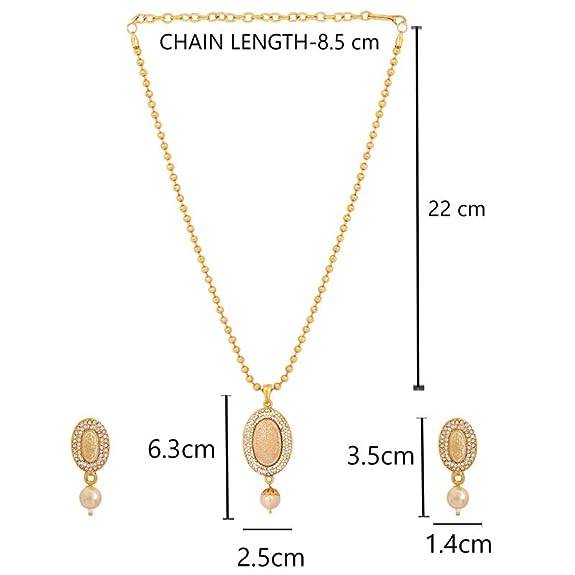 Gold Plated Elegant Chain Pendant