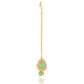 Gold Plated Choker Set in Mint Green Colour