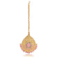 Gold Plated Rajasthani Choker Set with Pink Beads and Bandhai Work