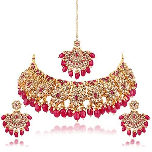Gold Plated Ruby Necklace