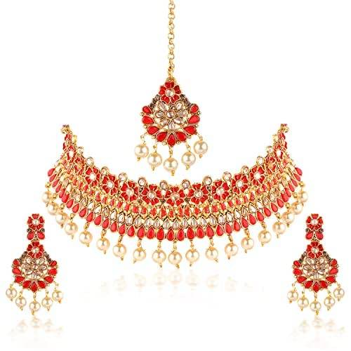 Gold Plated Red Necklace