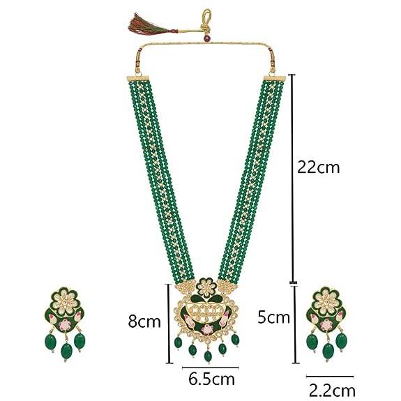 Long Layered dabbi kundan Necklace