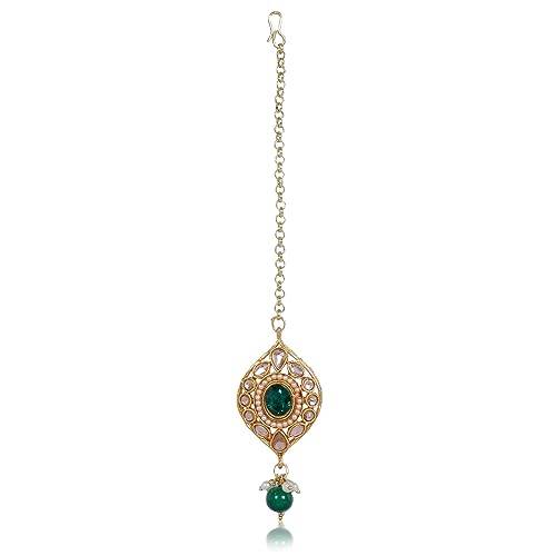 Gold Plated Necklace with touch of green