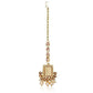 Gold Plated Long Necklace with Mirror Work