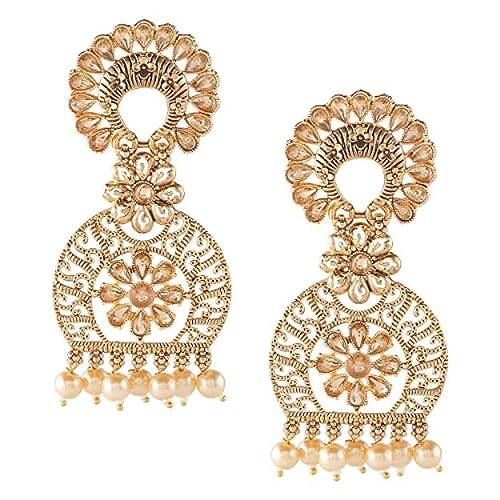 Gold Plated LCT Earring with LCT moti fitting