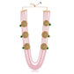 long layered Pink Necklace