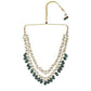 stylish Layered Necklace with Green tumbles