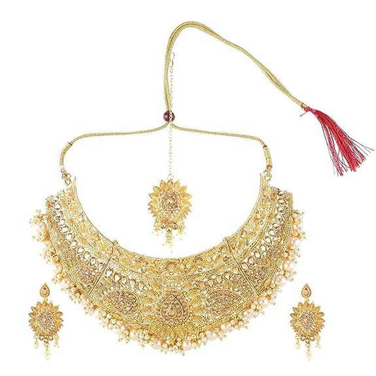 High Gold white Necklace with cream gucha