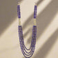 Long Layered Purple Necklace