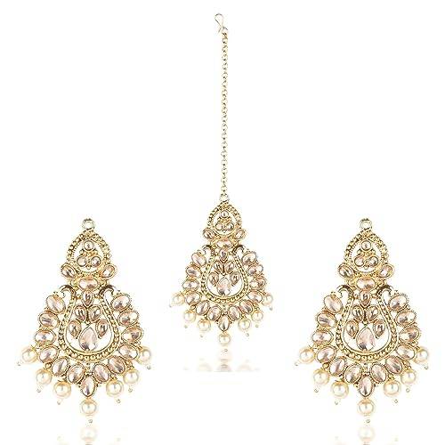 earring tika set with lct beads