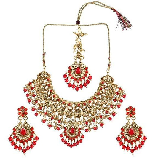 High gold plated ruby necklace