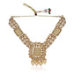 Gold Plated Long Necklace with Mirror Work