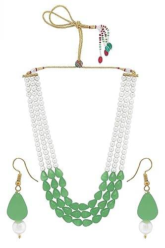 Premium Monalisa mint necklace set