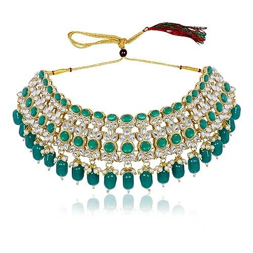 Gold Plated Green Choker Set