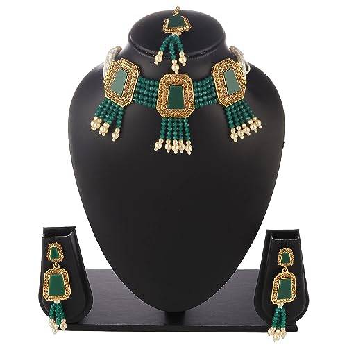 high gold plated patwa set with unique drop motis