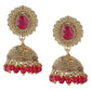 Rose Gold plated Ruby earrings