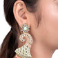 high gold plated earring with minakari work