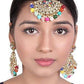 high gold multi colour earring tikka