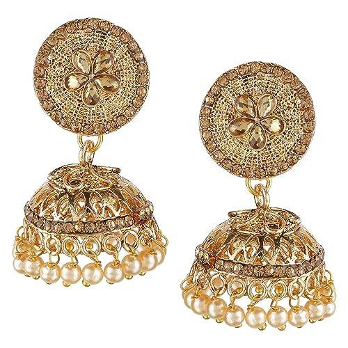 Rose Gold Plated earrings with LCT beads