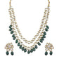 stylish Layered Necklace with Green tumbles