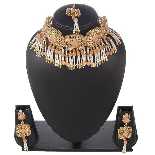 High Gold Plated Necklace Set with Tumbles