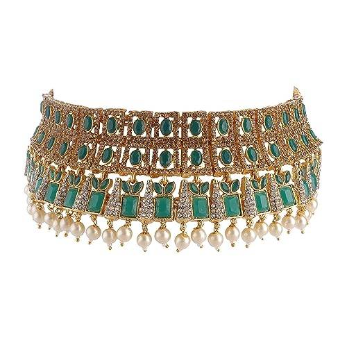 Gold Plated Green Necklace