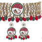 Chokar Necklace with Ruby Green Combo Tumbles