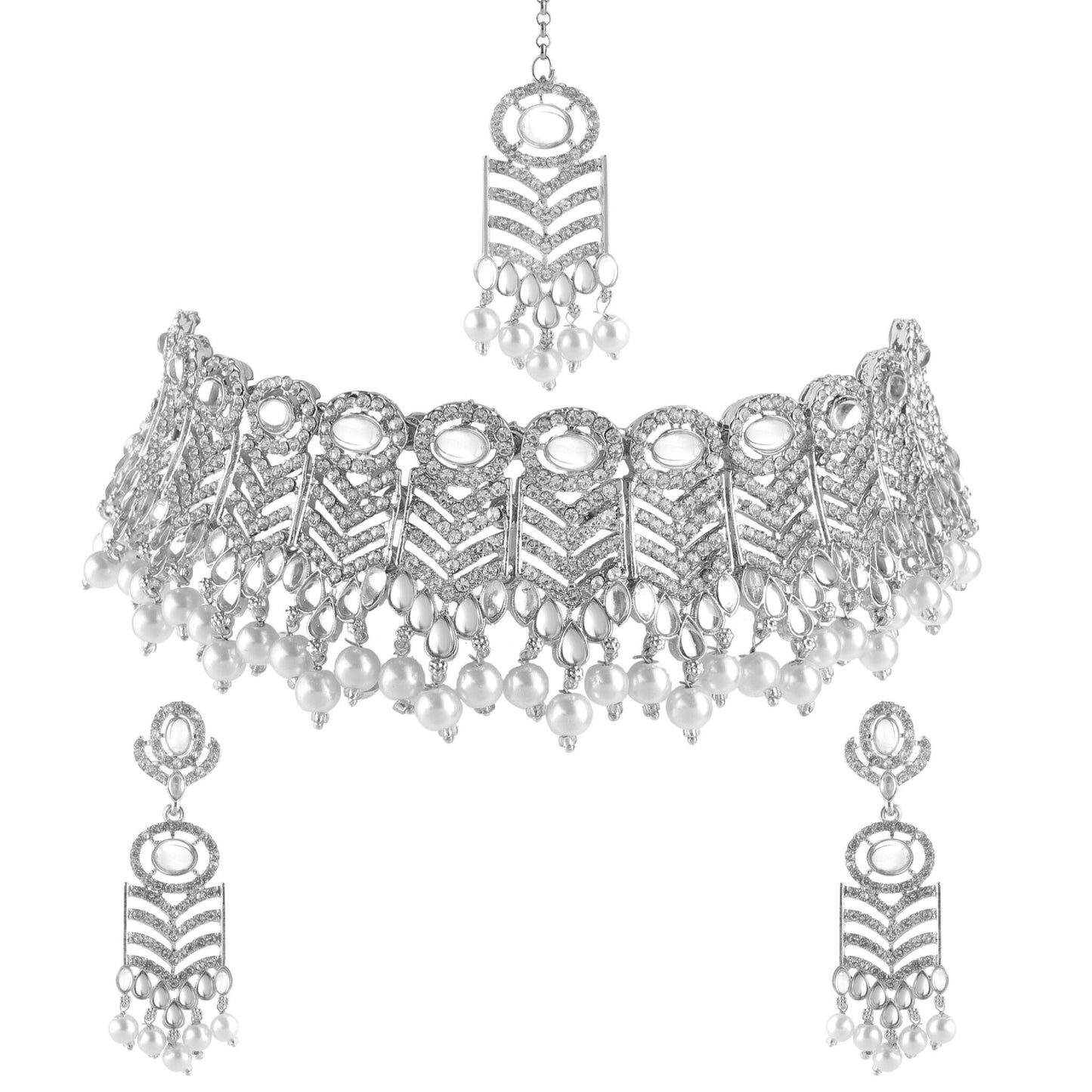 Rodium plated Necklace Sets